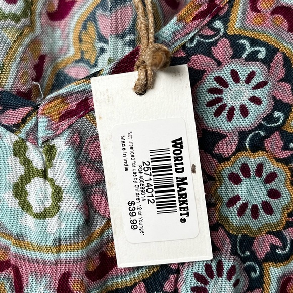 World Market boho v-neck maxi dress size S/M new with tags - Picture 5 of 9